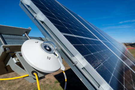 pyranometer installed in a solar array