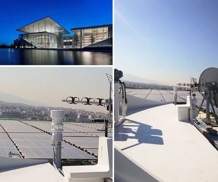 Smart Lufft-Sensor on Stavros Niarchos Foundation Cultural Center (SNFCC) in Athens