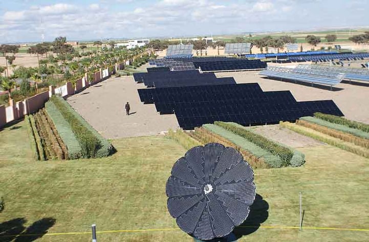 soiling research on solar panelts at a green energy park