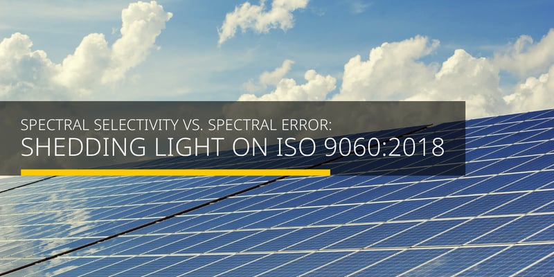 Spectral Selectivity vs. Spectral Error: Shedding Light on ISO 9060:2018